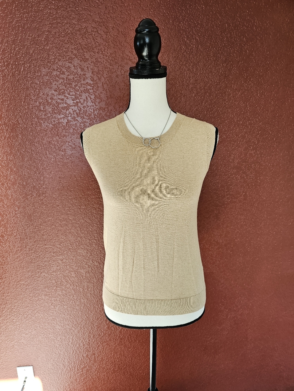 J. Crew Sleeveless Knit Tank in Tan